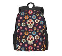 ERCgad Sugar Skulls Print Adult Backpack Water-Resistant For Hiking Office Camping Commuting Work Picnic