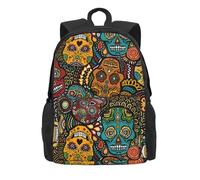 ERCgad Sugar Skulls Print Print Adult Backpack Water-Resistant For Hiking Office Camping Commuting Work Picnic