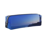 ERCgad The Seaside Lighthouse Print Adult Pencil Case Office Travel Stationery Organizer Pouch Stylish Versatile