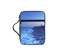 ERCgad The Seaside Lighthouse Print Men Women Pastors Bible Storage Bag Soft Scripture Holder Gift Church Home Travel