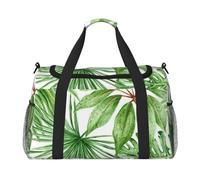 ERCgad Tropical Palm Banana Leaves Print Hand Travel Bag For Women Men Lightweight Tote Weekend Getaway Business Shoulder