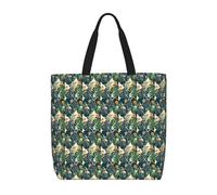 ERCgad Tropical Summer Hawaiian Flower Palm Leaves Print Extra Large Organizer Bag Lightweight Shoulder Tote Fashion Travel Picnic Shopping