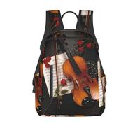 ERCgad Violin Sheet Music Print Unisex Lightweight Backpack Water-Resistant Bag Casual Daypack Work Gym Hiking
