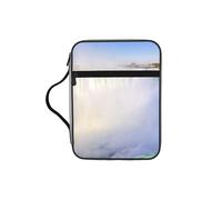 ERCgad Waterfall and Rainbow Print Men Women Pastors Bible Storage Bag Soft Scripture Holder Gift Church Home Travel