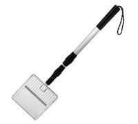 Ercoiong Chicken Poop Scooper, 3 in 1 Adjustable Metal Litter Scoop Detachable Stainless Steel Chicken Coop Cleaning Tools to Separate Poo and Debris from SandChicken Poop Scooper