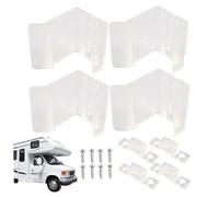 Ercoiong Rv Sliding Door Latch, 4PCS Transparent Plastic Rv Screen Door Latch with Screws for Campers Motorhome Slidings Mirrored Screen Sliding