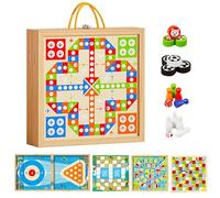 Erconsso Board Games for Kids,Toddler Desk Toys - Educational Wood 7-in-1 Board Game for Kids Bedtime Routines Home Boys Girls Kindergarten Preschool Classroom Activities
