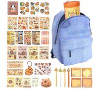Erconsso Capybara Stationery Set, Cute Stationery Set, Multi-Compartment Stationerys Accessories School Supplies for Students Boys Youth Preschoolers Son Daughter Family Friends