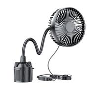 Erconsso Car Cup Holder Fan,Automotive Blowing Fan | 3 Speeds Portable 12V/24V Blowing Accessory for Trip, Travel, Camping, Outdoors, Daily