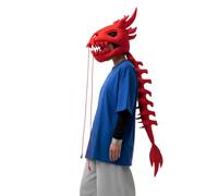 Erconsso Dinosaur Skeleton Plush Costume, 3D Skull Headpiece Spine Props, Realistic Wearable Dinosaur Outfit for Adults, for Halloween Dress Up Party Holiday Entertainment