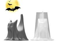 Erconsso Halloween Cat Mold - 3D Halloween Cat Ghost Silicone Molds,Reusable Home Decor Gothic for Plaster Fondant Wax Soap Desktop Tree Window School Party Haunted House
