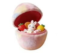 Erconsso Large Easter Eggs Empty, Large Fillable Easter Egg Velvet Eggs For Basket Stuffers, Hunt Supplies, Holiday Decoration, Spring Festival, 17x17x21cm