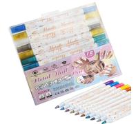 Erconsso Nail Polish Pens Quick Dry, Double-Head Nail Doodle Pens, Personal Care Supplies for Wedding Spring Holiday Practice Teens Salon Mothers