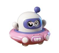 Erconsso Saucer Toy - Cute Pull Back Spaceship Inertial Toy for Kids,Change Face Educational Games for Kids Boys Toddler Preschool Birthday Yard Bedroom Floor Playground Patio Backyard
