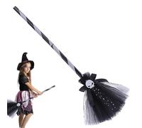 Erconsso Toddler Witch Costume,Witch Accessories for Spooky Halloween | Costume Skull Broom Ribbon Hat for Theme Party, Party, Parade, Role-Play