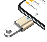 Erconsso USB Adapter To USB C, C To 3.0 Adapter With Light, C Male To USB3 Female Converter For Fast Charging And Data Transmission, Compatible With Laptop, PC, Charger, Bank