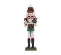 Erconsso Wooden Christmas Nutcracker Soldier, 36cm Traditional Wooden Nutcracker Soldier Christmas Figurines Ornaments For Table Fireplace Shelves Mantel