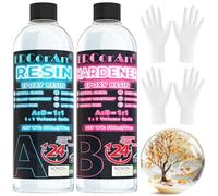 ERCorArt Epoxy Resin Kit 1000 ml/34 oz Clear Resin and Hardener, Craft Resin for Beginners, 1:1 Ratio Non-Bubbles High-Gloss Casting Resin for DIY, Coating, Mould, Wood, Jewelry Making