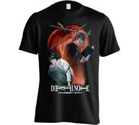ERDANGJIA Death Note Chained Notes Light Yagami Anime Unisex T-Shirt Black Mens Top Tee L