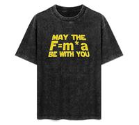 ERDANGJIA May The F= M*A Be with You Newtons Force Law Science Unisex T-Shirt Black Mens Top Tee L
