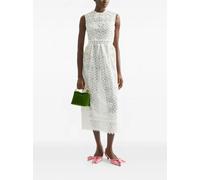 ERDEM Guipure lace embellishment midi dress - White 8-10-12-14