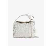 Erdem Womens Erdem Bloom Mini Sequin Handbag Silver