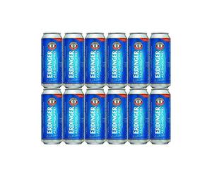 Erdinger Alkoholfrei Alcohol Free Beer 500ml Cans Case of 12 German Wheat Beer 0.5% ABV Non Alcoholic Weissbier Refreshing Low Alcohol Beer Gift Set for Men