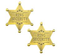ERDOGLY Metal Ring Security Badge, Ring Bearer Gifts Metal Brooch, Ring Security Wedding Accessories Keepsake for Party, Rehearsal, Youngs, Security Badges for Wedding Souvenirs (2Pcs)