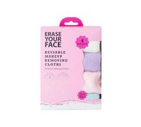 Erease Your Face Reusable Eco Friendly Make Up Removing Cloths/Pads (Pastel, 4 Pack)