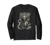 Erebos-The Personification of Darkness Line Work Long Sleeve T-Shirt