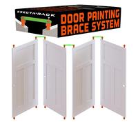 Erecta-Rack Door Stands for Painting, Paint Rack Brackets Drying System, for Doors, Space Saving Portable, Configurable, for Interior, Exterior, Spraying, Roll, Brush, DIY, Professional Painters