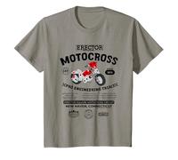 Erector Motocross Motorcycle Pro Trials USA Retro Kids T-Shirt