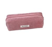 Erelaer Pencil Case Corduroy, Large Pen Pouch Bag for Boys Girls, Cute Pencilcase for Students and Office Workers (Pink)