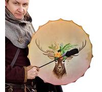 ereqeip Shaman Hand Drums - Handmade Shamanic Elk Drum | Kids Drums Musical Instruments for Home School Party Supplies