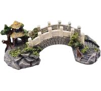 ERERE Aquarium Bridge Decor, Resin Chinese Classical Arch with Cave Design, Fish Tank Landscape Ornament