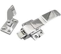 ERERE Commercial Door Handle, Heavy-Duty Single & Double Hook Latch for Walk-in Cooler, Freezer(Single Hook)