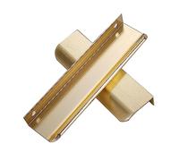 ERERE Concealed Kitchen Cupboard Handles,Hidden Cabinet Handles,2 Packs Aluminum Alloy Gold Finger Edge Pull for Kitchen(Hole Distance 64mm)
