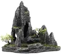 ERERE Resin Aquarium Decoration Mountain View,Fish Tank Decorations Landscape Ornament Rock Cave Decor