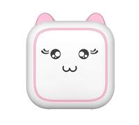 ERETYRET Mini Printer Thermal Adhesive Labels Sticker Bluetooth Pocket Label Notes For Home And Office Clear Printing(Pink)