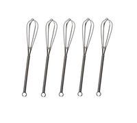 Erewa Mini Wire Whisks Set of 5 Pcs 7 Inches Small Stainless Steel Whisks for Cooking