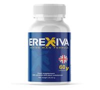 EREXIVA Active Man Formula - Men's Food Supplement with Zinc, Fenugreek, Maca Root, Korean Panax Ginseng, Tribulus & Ginger Extract - 60 Capsules - Made in UK