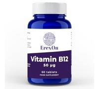 ErexOn Vitamin B12 50mcg | 60 Vegan Cyanocobalamin Tablets | Energy, Nerve & Immune Health Support | Mental Clarity & Focus | Made in The UK
