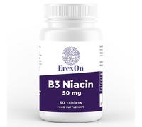 ErexOn Vitamin B3 | Niacin Supplement 50mg | 60 Vegan Tablets with Nicotinic Acid for Energy & Nervous System Health | UK Made