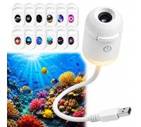 EREYTJ Galaxy Projector Night Light, 2-in-1 Holographic Star 5d Projector Plug and Play hd Star Smart Dynamic Ceiling Projectors Lamp 360° Space Starry Sky USB Projection with Films