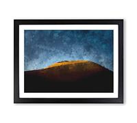 Erg Chebbi In Morocco Painting Modern Art Framed Print | A3 Black Framed Wall Art | Ready to Hang | Modern Historical Picture | Living Room Bedroom Lounge Office