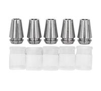 ERG16 Spring Steel Collet Chuck 5Pcs Set | 0.0003 Runout Accuracy for CNC Lathes/Milling Machines | Hardened Collets for Boring & Grinding | 6-8mm Size Range