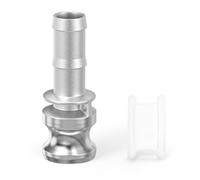 ERGAOBOY 1 Pcs Type E Camlock Fittings, 1/2" BSP 304 Stainless Steel Cam and Groove Hose Fitting for Water Fuel Air