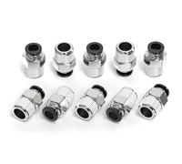 ERGAOBOY 10 Pcs Male Straight 10MM Tube OD x 1/4" BSP Thread Push to Connect Fittings, Air Push Connect Tool Pneumatic Hose Fittings