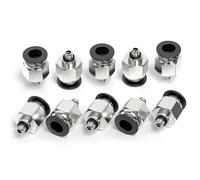 ERGAOBOY 10 Pcs Male Straight 4MM Tube OD x M5 BSP UNF4-M5 Push to Connect Fittings, Air Push Connect Tool Pneumatic Hose Fittings