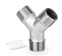 ERGAOBOY 1Pcs 1" Male BSP Threaded 3-Way Y Piece SS304 Pipe Fitting